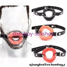 Standard Open Mouth Oral Gag Restraints Silicone Lip Ball Mouth Gag Device
