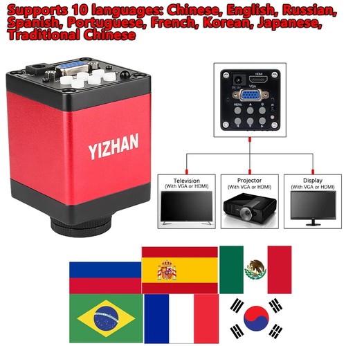 Cámara microscopio digital industrial con sensor de salida HDMI y USB-C 4K FHD 60 fps - Imagen 20 de 29