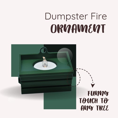 Contenedor de basura fuego candelabro soporte árbol de Navidad adorno - Imagen 4 de 7