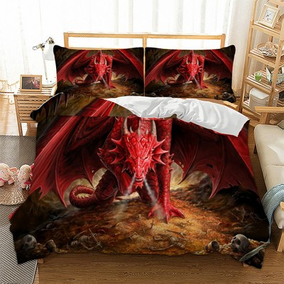 3d Dragon Duvet Cover Pillow Cases Quilt Cover Bedding Set All