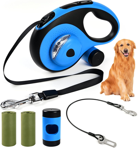 Heavy Duty Retractable Dog Leash for Large Dogs, 26Ft with Chew Proof Cable, LED - Picture 9 of 12