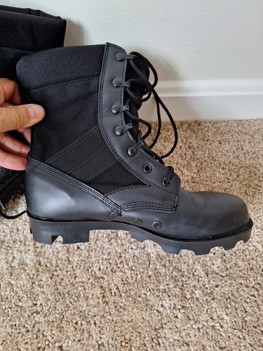RO Search Combat Boots Men Sz 6.5 Black Leather Army Military Used - Picture 6 of 14