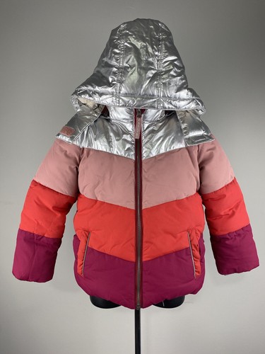 Boden 2-in-1 Padded Coat, 5-6 Yrs, Girls, Colorblock Metallic, Winter Warm - Picture 3 of 24