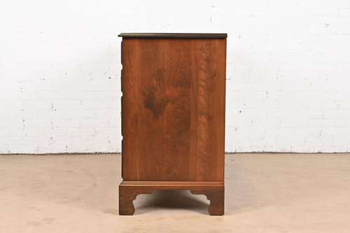 Henkel Harris American Chippendale Solid Cherry Wood Nine-Drawer Dresser - Picture 10 of 11