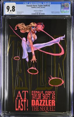 FEMALE FORCE TAYLOR SWIFT #2 CGC 9.8 CVR - GAMBIT HOMAGE EMBOSSED