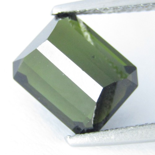 3.57Cts Classic Natural Unique Green Tourmaline Emerald Cut Collection Gem - Picture 2 of 5