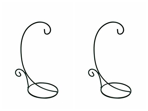 Schwarz Eisen Hängend Pflanzständer Pflanzenhalter Laterne Display Dekor 2er Set  - Bild 1 von 1