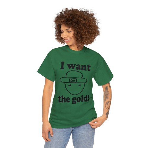 ¡Quiero el oro! | Unisex | Algodón pesado | Camiseta | Dibujo duende | Divertido - Imagen 36 de 44