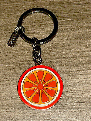 Vintage Coach Citrus Fruit Orange Keychain Key Ring Metal Vintage Coach Citrus Fruit Orange Keychain Key Ring Metal