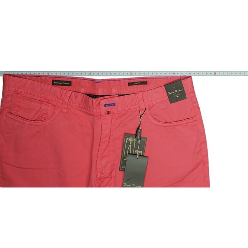 Pantalón vaquero Jean Biani hombre chino premium slim fit verano 54 W38 L32 rosa NUEVO - Imagen 6 de 7