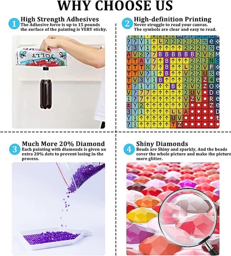 Ceuhrog Kuh Diamond Painting Kits für Erwachsene - 5D Diamond Art Kits - Bild 5 von 8