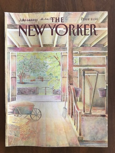 1986 July 14 The New Yorker Magazine Barn Farm Oliver - Bild 1 von 2