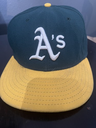 New Era Fits 59FIFTY Oakland Athletics Cap Hat Fitted 7  1/2 AuthenticCollection - Picture 2 of 7