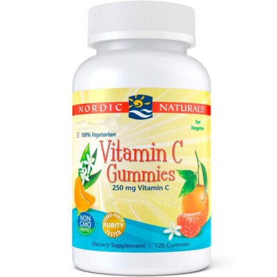 Nordic Naturals Vitamin C 250 mg für Kinder, Mandarine, 120 Gele