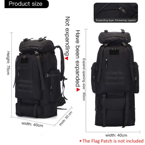 100L Rucksack Wasserdicht Wanderrucksack Trekkingrucksack Outdoor Reiserucksack - Bild 16 von 20