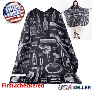 Hair-Cutting-Cape-Large-Salon-Hairdressing-Hairdresser-Gown-Barber-Cloth-Black