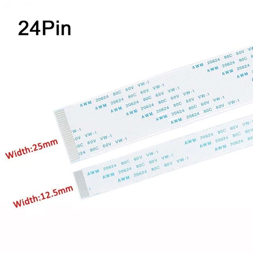 24Pin FFC Flexible Flat Cable Ribbon Pitch 0.5 / 1.0mm AWM 20624 Length 6 - 40CM