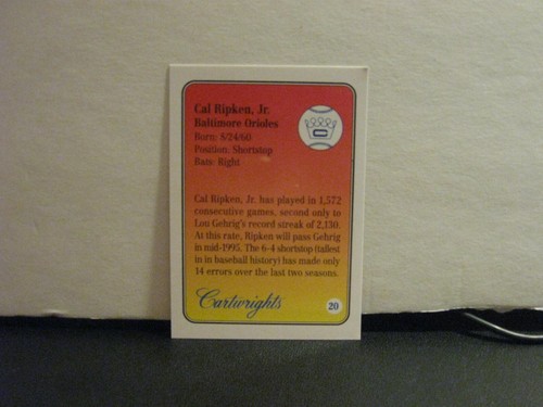 1992 Cartwrights Major League Baseball .... "GOLD" Cards . - Picture 3 of 3