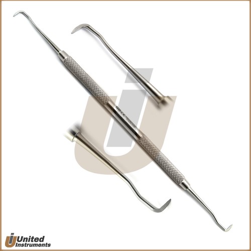 Cureta escaladora dental Morse falciformista dental dientes anteriores periodontal - Imagen 2 de 3