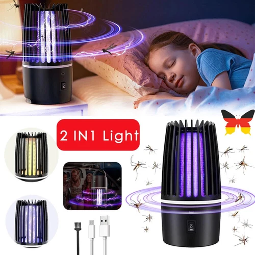AKKU Moskito Killer UV Insektenvernichter Elektrisch LED Lampe Mückenfalle Licht