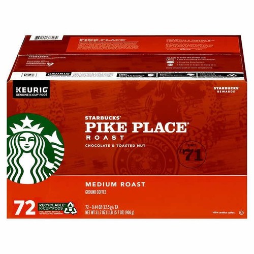 Starbucks Pike Place Medium Roast K-Cup, 72 Count - Picture 2 of 3