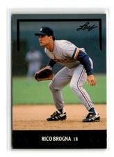 1991 Leaf - #BC11 - Rico Brogna Gold Rookies - Detroit Tigers