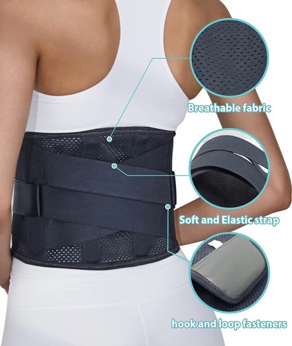 BERTER Lower Back Brace Belt Pain Relief Sciatica Herniated Disc Scoliosis - XL - Picture 5 of 6
