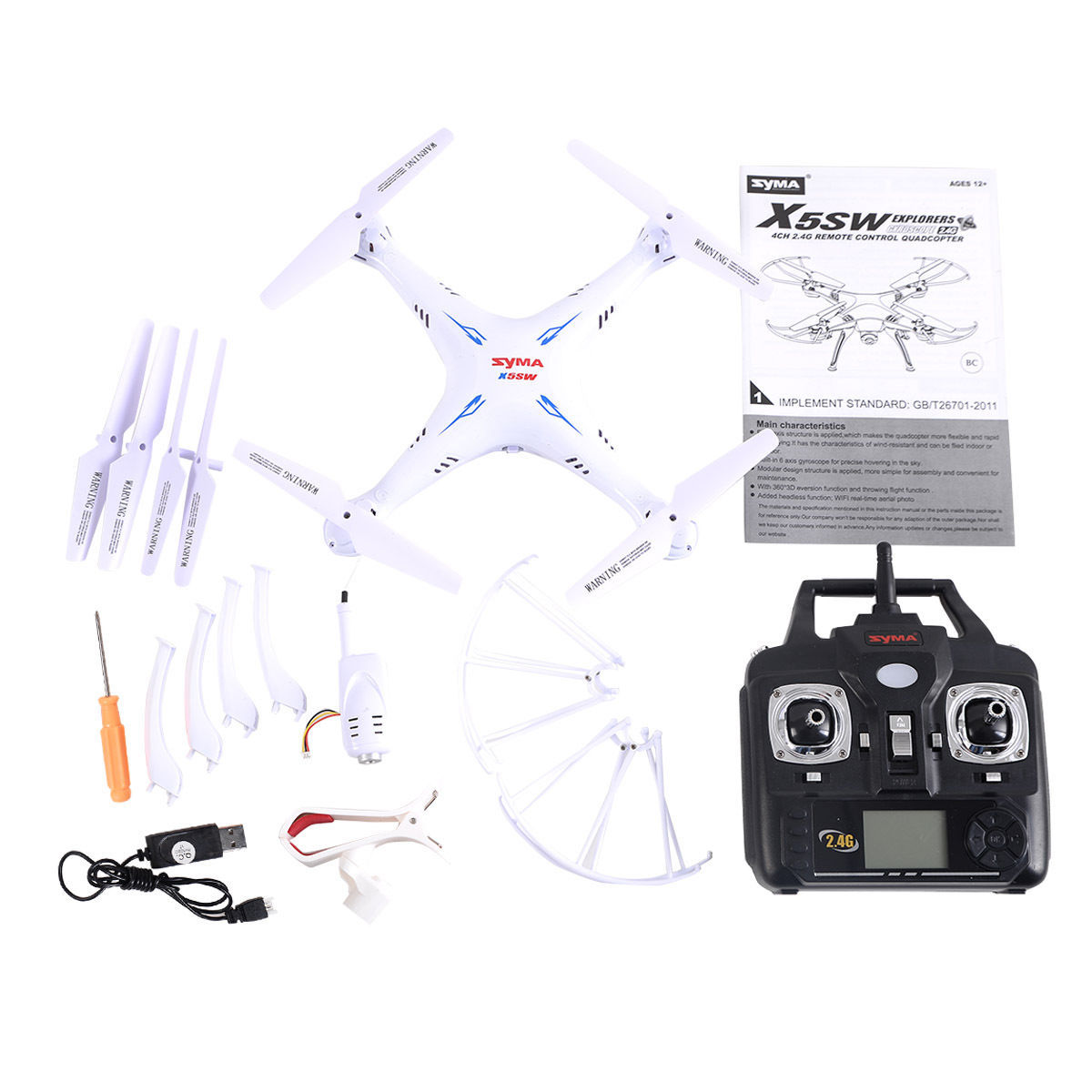 Android Smart Phone Control Syma X5SW X5SW X5SW WIFI FPV 2.4 GHz 4CH 6-Axis RC Quadcopter abb06d Android Smart Phone Control Syma X5SW X5SW X5SW WIFI FPV 2.4 GHz 4CH 6-Axis RC Quadcopter abb06d