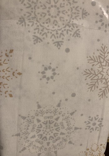 Christmas Holiday Silver Gold Snowfall Table Cloth 70 Round NEW - Bild 3 von 4