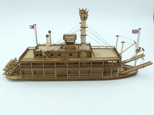 NEU- Schaufelraddampfer, Maßstab - 6mm(1:285/300) - Lasercut-Bausatz - Bild 4 von 11