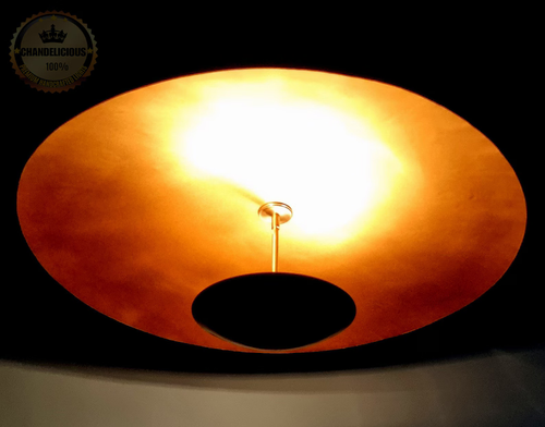 Mid Century Disc Pendant Big & Small Disc Golden Finish Skydome Modern Home Ligh - Picture 3 of 4