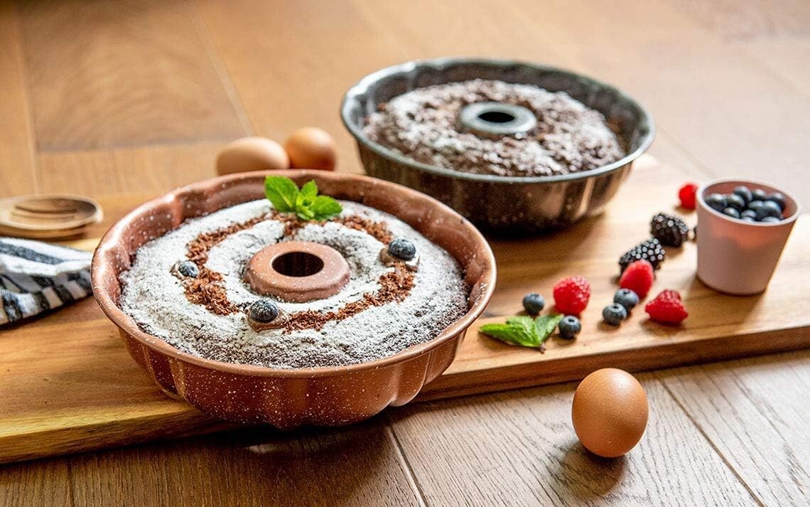 Fluted Ring Bundt Cake Tin Round Baking Pan Mould Non Stick Loaf Tin