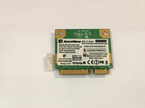 Azureware AW-NE104H Wireless-N 802.11b/g/n PCIe Mini Card 300Mbps RTL8191SE - Bild 1 von 2