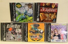 5 PlayStation Video Game lot Mary-Kate & Ashley Scrabble Bugs Life NFL 99 Pinbal