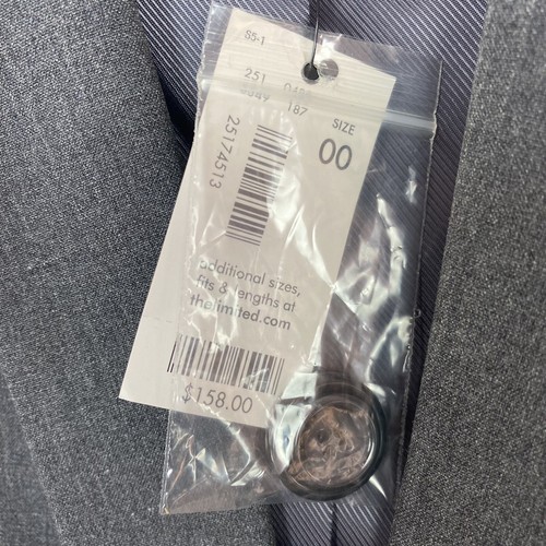 The Limited Collection Size 00 Single Button Blazer Gray Stretch $158 MSRP New - Picture 5 of 10
