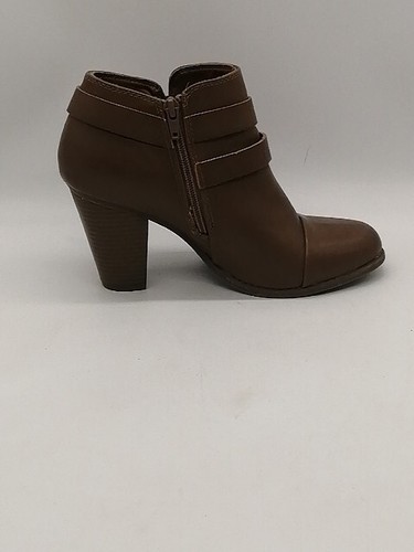 LC Lauren Conrad Boots Womens Brown 8.5 Ankle Bootie Shoe Side Zip Buckle 116367 - Picture 7 of 11