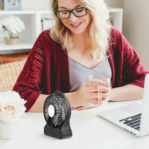 Portable Rechargeable LED Fan air Cooler Mini Operated Desk USB - Picture 16 of 22
