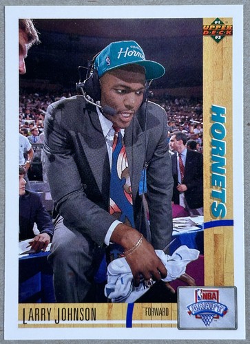 Larry Johnson Rookie NBA Draft RC 1991-92 Upper Deck #2 Charlotte Hornets - Picture 1 of 2