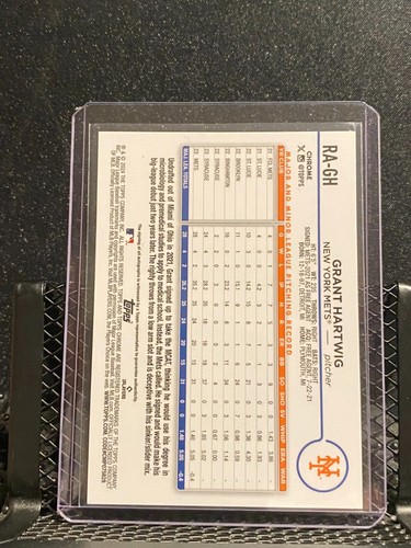 Grant Hartwig RC 2024 Topps Chrome - Rookie Auto - Mets - Picture 2 of 2