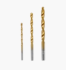 🔫 HART 3 pc Titanium Drill Bit Set 1/8” 3/16” 1/4” Wood/Metal/PVC Easy Start A7