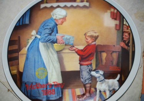 "The Pantry Raid" 1986 Muttertag Sammelteller von Norman Rockwell - Bild 5 von 6