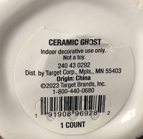 TARGET HYDE & EEK! Boutique Cerámica GHOST con Calabaza ROSA ¡NUEVO! ¡Difícil de encontrar! - Imagen 6 de 6
