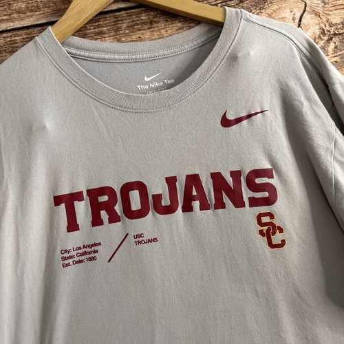 USC Trojans Shirt Mens Extra Large Crewneck Long Sleeve Pullover Gray - Picture 2 of 18