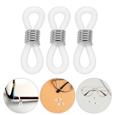 300pcs Eyeglass Chain Ends: Silicone Eyeglass Strap Connectors - Glasses Chain