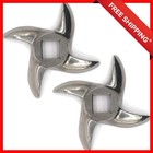 2 Pcs Fragile Stainless Steel Meat Grinder Blades - Check Size 12 Compatibility