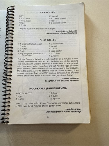 Inwood Iowa IA Cook book Ethnic Dutch Veldkamp Family Tree history Vintage old - Foto 19 di 24