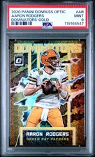 2020 PANINI DONRUSS OPTIC DOMINATORS GOLD #AR AARON RODGERS 6/10 PSA 9