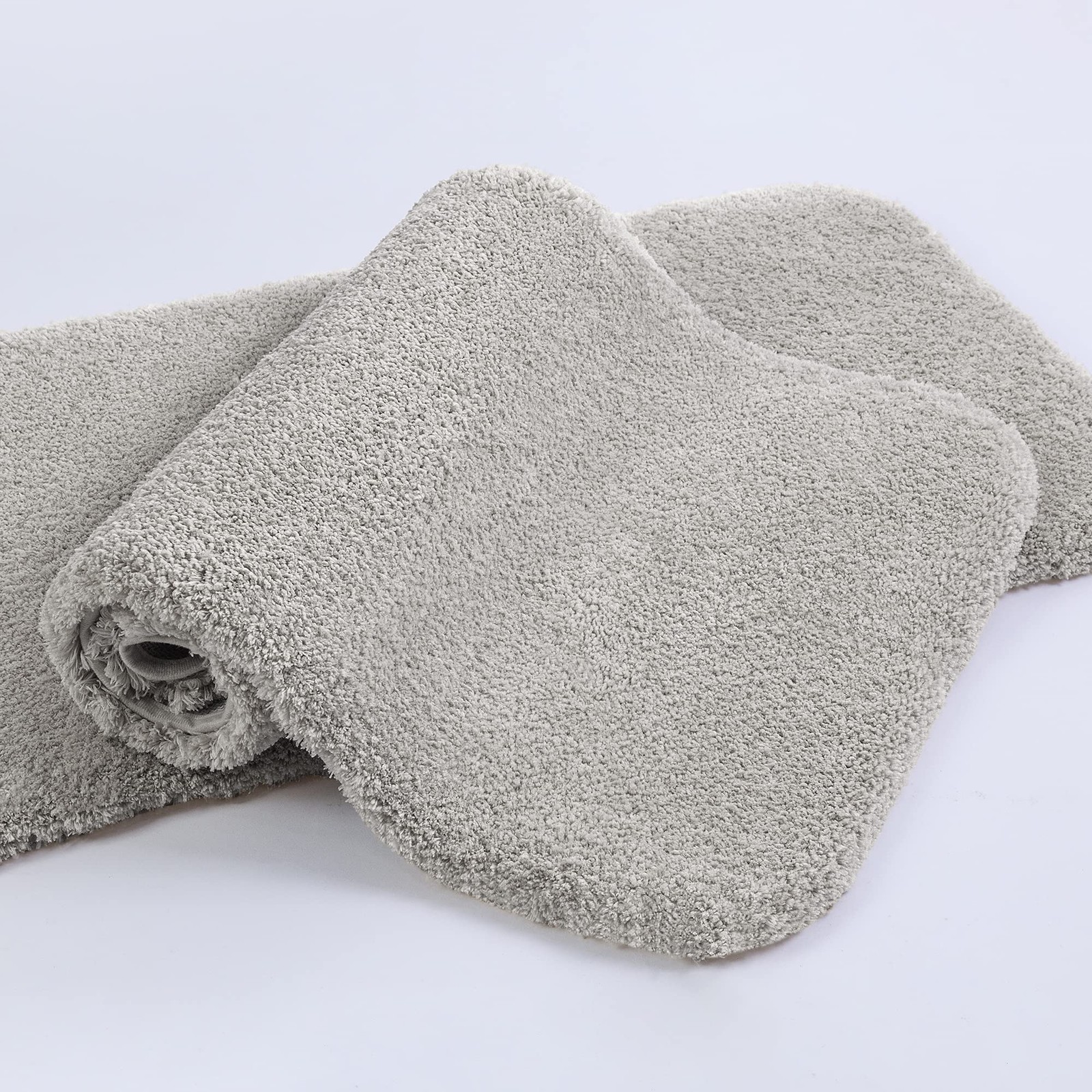 Non-Slip Soft Absorbent 2-Piece Microfiber Bathroom Rug Set  