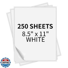 PAPRMA Full Sheet Labels 8.5” x 11” Sticker Paper Matte White, La