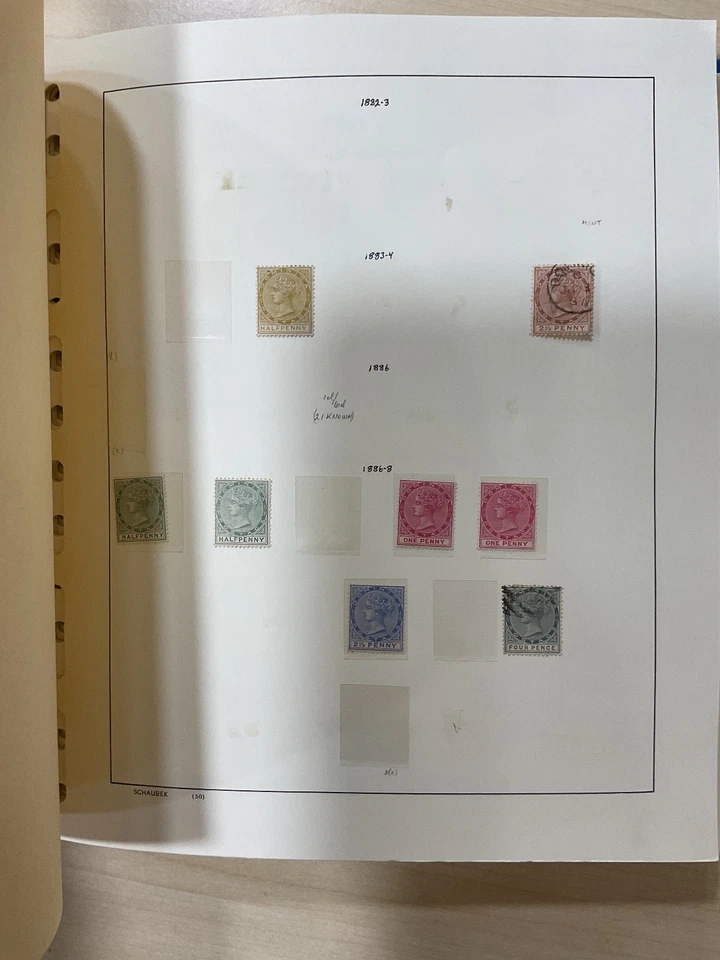 Sellos de Dominica. KGV - QE. mayormente MNH. Álbum Schaubek. EX95 Foto 2 de 4